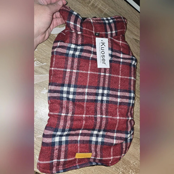 NWT Kuoser Plaid Reversible Winter Dog Coat Cold Weather Quilted Puffy Vest M - Picture 9 of 12
